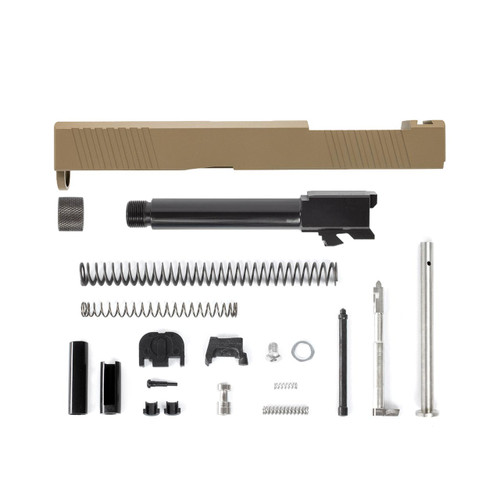 Complete Glock® 19 Compatible RMR Optic Cut Slide - FDE w/ Stainless, Black, Threaded or Non-Threaded Barrel