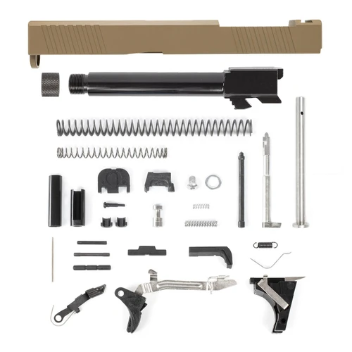 Glock® 17 Compatible Pistol Build Kit - RMR Optic Cut Slide - FDE Cerakote