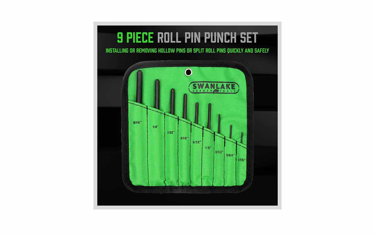 Grip 9 PC Roll Pin Punch Set