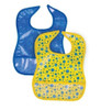 Nuby Easy Clean Bibs, 2 pack, Colors and Designs Vary