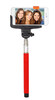 SoundLogic XT Wireless Bluetooth Selfie Stick with Built-in Shutter Button, Red