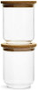 Sagaform Nature Collection Glass Storage Jar with Cork lid, 5 3/8" Tall by 4 1/2" Diameter, Large, Clear