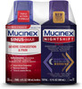 Mucinex Maximum Strength Sinus-Max Severe Congestion & Pain & Nightshift Sinus Liquid, 6 Fl Oz (Pack of 2) Mucinex Maximum Strength Sinus-Max Severe Congestion & Pain & Nightshift Sinus Liquid, 6 Fl Oz (Pack of 2)