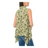 MICHAEL Michael Kors WOMENS Floral-Print Sleeveless Shirt Sage Green Size XS