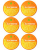 masque BAR Hallyu Tangerine Facial Hydrogel Mask (6 Pack) - Korean Beauty Face Skin Treatment — Moisturizes, Restores Skin Radiance, Softness, Elasticity — Brightens Skin Complexion & Tightens Pores