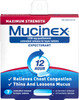 Mucinex 12 Hr Max Strength Chest Congestion Expectorant Tablets, 7 Count