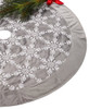 Holiday Lane Gray White Snowflake Christmas Tree Skirt 48" Diameter