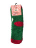 Carnival Ladies Super Soft Slipper Socks One Size Green/Red Snowman