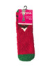 Carnival Ladies Super Soft Slipper Socks One Size Red/Green Reindeer