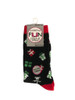 Fun Circle Xmas Gift Print Socks Unisex Size 9-11