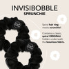 invisibobble Sprunchie Spiral Hair Ring - True Black- 2 Pack - Scrunchie Stylish Bracelet, Strong Elastic Grip Coil Accessories for Women - Gentle for Girls Teens and Thick Hair