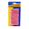 A+ Homework Erasers - Pink - 4 Pack