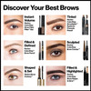 REVLON ColorStay Brow Fiber Filler, Longwearing & Volumizing Waterproof Eyebrow Gel, 305 Dark Brown, 0.23 fl. oz.
