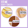 Maybelline Fit Me Dewy + Smooth Foundation Makeup, Warm Honey, 1 Count
