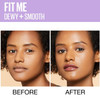 Maybelline Fit Me Dewy + Smooth Foundation Makeup, Warm Honey, 1 Count