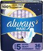Always Maxi Extra Heavy Overnight Pads - 36 Count