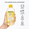 Garnier SkinActive Micellar Cleansing Water with Vitamin C, to Cleanse Skin, Remove Makeup, and Brighten Dull Skin, 1 Count (Packaging May Vary)