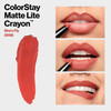 REVLON ColorStay Matte Lite Crayon Lipstick with Built-in Sharpener, Smudgeproof, Water-Resistant Non-Drying Lipcolor, 008 She's Fly