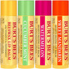 Burt's Bees Mothers Day Lip Balm Gifts for Mom, Moisturizing Lip Care, for All Day Hydration, 100% Natural, Freshly Picked - Beeswax, Cucumber Mint, Watermelon, & Sweet Mandarin (4 Pack)