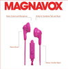 Magnavox MHP4820M-PK Gummy Earbuds with Microphone in Pink | Available in Pink, Purple, White, Black, & Blue | Earbuds Gummy | Extra Value Comfort Stereo Earbuds | Durable Rubberized Cable |