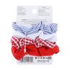 Scunci U Got This American Red, White and Blue Hair Scrunchies, Assorted Colors, 4-Pieces