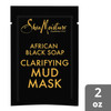 SheaMoisture Mud Mask Packette for Oily, Blemish-Prone Skin African Black Soap to Clarify Skin 0.5 oz