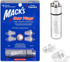Mack's High Fidelity Ear Plugs for Concerts, Musicians, Motorcycles, Noise Sensitivity - 1 Pair (2 Comfort Tip Sizes) - Clear Hear Plugs with Case