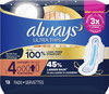 Always Ultra Thin Size 4 Overnight Pads With Wings, Unscented