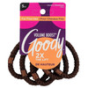 GOODY Volume Boost Ponytailers Elastics Hair Tie for Fine Hair - 5 Count, Brown - Ouchless Pain-Free Hair Accessories for Women, Men, Boys, & Girls - Perfect for Long Lasting Braids, Ponytails & More