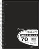 Top Flight Standards 1-Subject Notebook, 70 Sheets, Perforated, Wide Rule, Color May Vary (31306)