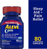 Aleve PM Caplets, Naproxen Sodium 220 mg (NSAID)/diphenhydramine HCl 25 mg, Pain Reliever/Nighttime Sleep-Aid, Non-Habit Forming, 80 Count