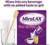 MiraLAX Mix-In Pax, Single Dose Packets, Unflavored/Grit Free Laxative Powder, 10 Count