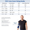 Care+Wear PICC Line Cover – Ultra-Grip PICC Line Sleeve for Upper or Lower Arm with Mesh Viewing Window, Provides Improved Comfort and Security for PICC Line Coverage (Medium, Black)