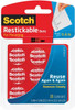 Scotch Restickable Dots, Clear,78-in x 78-in,18-Dots (R105)