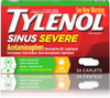 Tylenol Sinus Severe Daytime Caplets with Acetaminophen 325mg, Guaifenesin 200mg & Phenylephrine HCl 5mg, Non-Drowsy Pain Reliever, Expectorant & Nasal Decongestant, 24 ct