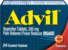 Advil Pain Reliever and Fever Reducer, Ibuprofen 200mg for Pain Relief - 24 Coated Tablets