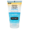 Neutrogena Deep Clean Invigorating Foaming Facial Scrub with Glycerin, Cooling & Exfoliating Gel Face Wash to Remove Dirt, Oil & Makeup, 4.2 fl. oz