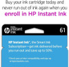 HP 61 Tri-color Ink | Works with DeskJet 1000, 1010, 1050, 1510, 2050, 2510, 2540, 3000, 3050, 3510; ENVY 4500, 5530; OfficeJet 2620, 4630 Series | Eligible for Instant Ink | CH562WN