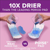 Poise Incontinence Pads & Postpartum Incontinence Pads, 4 Drop Moderate Absorbency, Long Length, 16 Count, Packaging