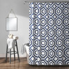 Lush Decor Octagon Blocks Shower Curtain, 72" x 72", Navy