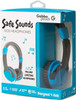Gabba Goods Safe Sounds Volume Limited Kids Headphones, 85 Decibel Over Ear Headphones (Blue)