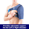 Neo-G Shoulder Brace Support - for Rotator Cuff, Dislocated Shoulders, Joint Pain, Arthritis, Shoulder Injury, Sports - Adjustable Compression Strap - Class 1 Medical Device - 1 Size - Blue