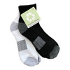 Soft Black White Quarter Socks One Size Made With Recycled Fibers (2 Pairs)