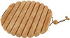 Sagaform Oak Leather Trivet, 7", Brown