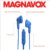 Magnavox MHP4820M-BL Gummy Earbuds with Microphone in Blue | Available in Pink, Purple, White, Black, & Blue | Earbuds Gummy | Extra Value Comfort Stereo Earbuds | Durable Rubberized Cable |