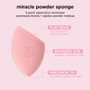 Real Techniques Miracle Powder Sponge, Makeup Blending Sponge For Powder Products, Set Makeup For Natural Finish & Cloud Skin, Buildable Coverage, Velvet Material, Latex-Free Foam, 1 Count