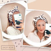 The Vintage Cosmetic Company | Peggy Make-up Headband | For Shower, Facials, Hairdressing, Spa | Made w/Soft Polyester Fabric & Elastic Band | One Size Fits All | Leopard Print