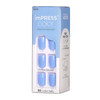 KISS imPRESS No Glue Mani Press On Nails, Color, 'Baby why so Blue', Blue, Short Size, Squoval Shape, Includes 30 Nails, Prep Pad, Instructions Sheet, 1 Manicure Stick, 1 Mini File
