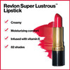 Revlon Lipstick, Super Lustrous Lipstick, High Impact Lipcolor with Moisturizing Creamy Formula, Infused with Vitamin E and Avocado Oil, 725 Love that Red