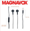 Magnavox MHP4820M-BK Gummy Earbuds with Microphone in Black | Available in Pink, Purple, White, Black, & Blue | Earbuds Gummy | Extra Value Comfort Stereo Earbuds | Durable Rubberized Cable |